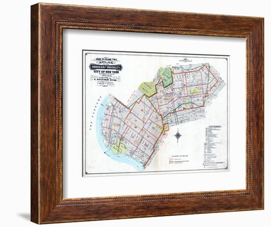 Brooklyn Map-null-Framed Giclee Print