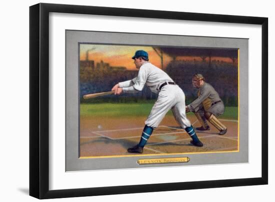 Brooklyn, NY, Brooklyn Superbas, Ed Lennox, Baseball Card-Lantern Press-Framed Art Print