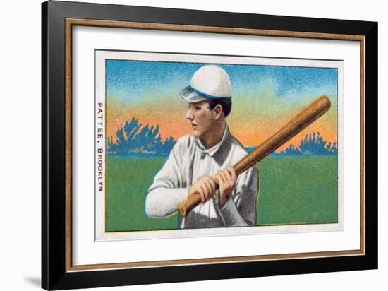 Brooklyn, NY, Brooklyn Superbas, Harry Pattee, Baseball Card-Lantern Press-Framed Art Print