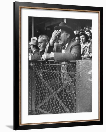 Brooklyn's Branch Rickey Showing Pain as the Dodgers Trail-George Silk-Framed Premium Photographic Print