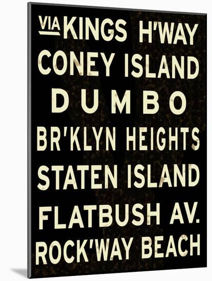 Brooklyn Sign-null-Mounted Art Print