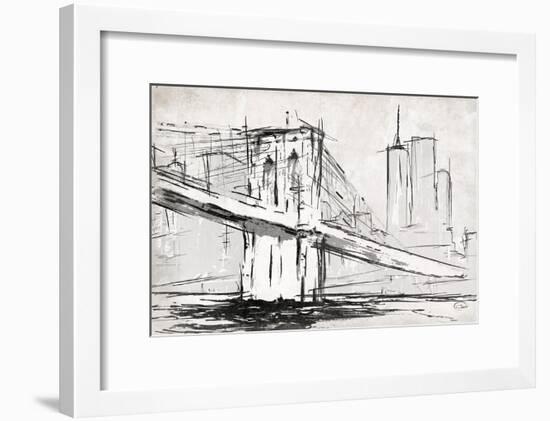 Brooklyn Sketch-OnRei-Framed Art Print