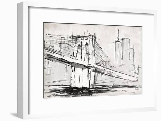 Brooklyn Sketch-OnRei-Framed Art Print