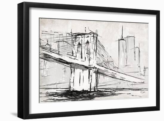 Brooklyn Sketch-OnRei-Framed Art Print