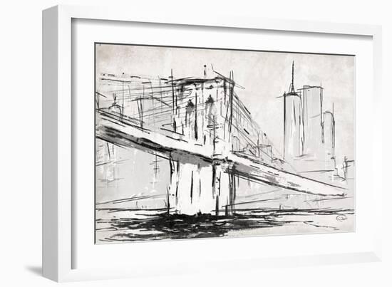 Brooklyn Sketch-OnRei-Framed Art Print