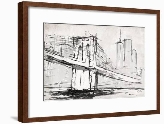 Brooklyn Sketch-OnRei-Framed Art Print