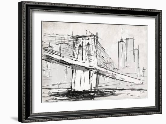 Brooklyn Sketch-OnRei-Framed Art Print