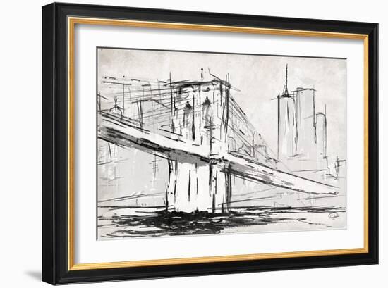 Brooklyn Sketch-OnRei-Framed Art Print