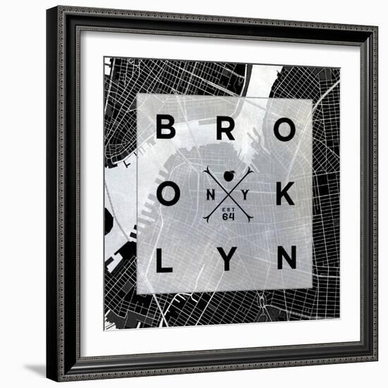 Brooklyn Square BW-SD Graphics Studio-Framed Art Print