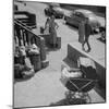 Brooklyn Street Scene, Baby Carriage, Two Women, and a Boy Carrying Dry Cleaning, NY, 1949-Ralph Morse-Mounted Photographic Print