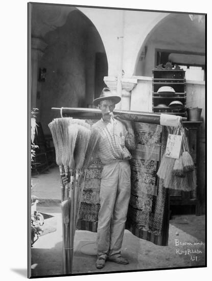 Broom and rug peddler in Cuba, c.1900-American Photographer-Mounted Photographic Print