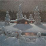 Winter Night-Bror Lindh-Framed Premier Image Canvas