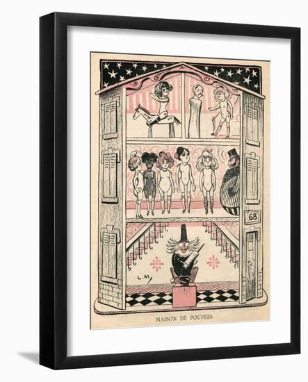 Brothel as Dolls House-Lucien Metivet-Framed Art Print