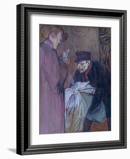 Brothel Laundryman, 1894-Henri de Toulouse-Lautrec-Framed Giclee Print
