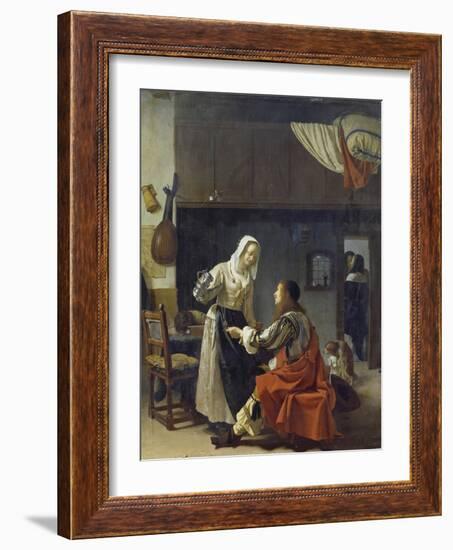 Brothel Scene, 1658-Frans Van Mieris-Framed Giclee Print