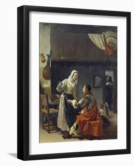 Brothel Scene, 1658-Frans Van Mieris-Framed Giclee Print