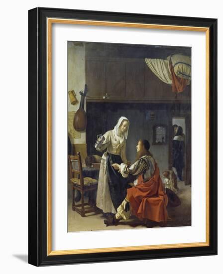 Brothel Scene, 1658-Frans Van Mieris-Framed Giclee Print