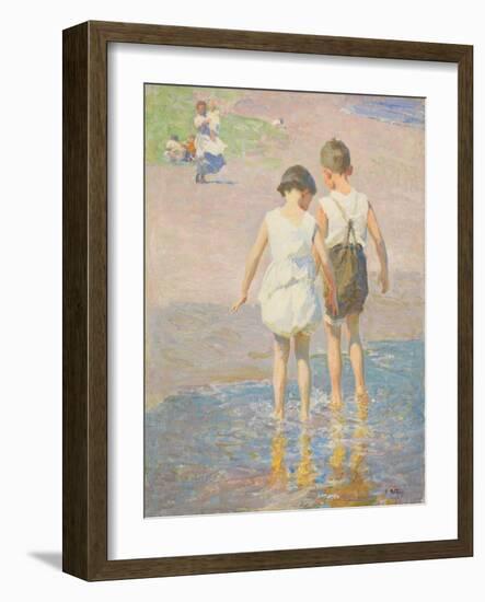 Brother and Sister, C.1915 (Oil on Canvas)-Edward Henry Potthast-Framed Giclee Print