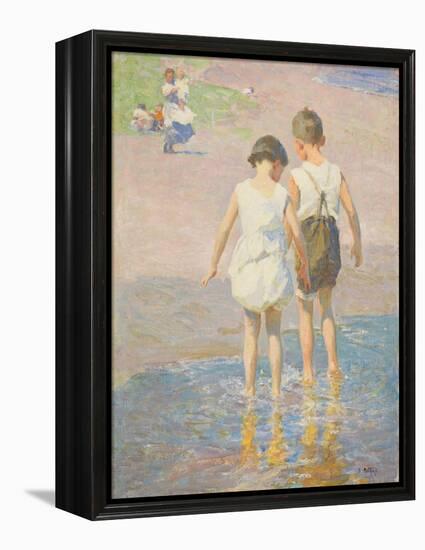 Brother and Sister, C.1915 (Oil on Canvas)-Edward Henry Potthast-Framed Premier Image Canvas