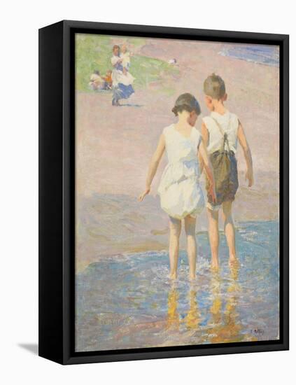 Brother and Sister, C.1915 (Oil on Canvas)-Edward Henry Potthast-Framed Premier Image Canvas