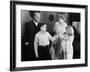 Brother and Sister Fighting in Front of their Parents-null-Framed Photo