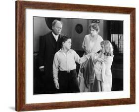 Brother and Sister Fighting in Front of their Parents-null-Framed Photo
