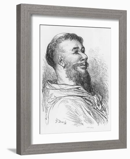 Brother Jean des Entommeurs, Illustration from 'Gargantua' by Francois Rabelais-Gustave Doré-Framed Giclee Print