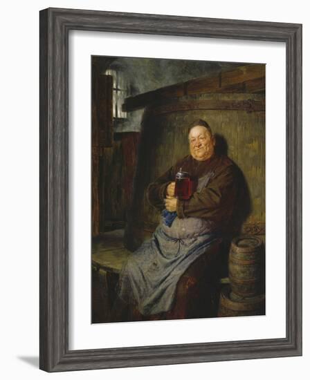 Brother Master Brewer in the Beer Cellar, 1902-Eduard Grutzner-Framed Giclee Print