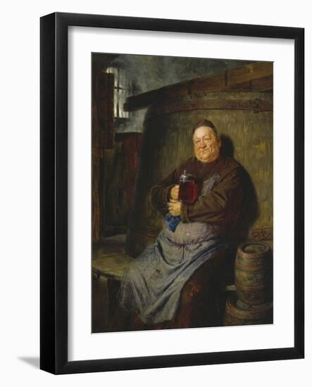 Brother Master Brewer in the Beer Cellar, 1902-Eduard Grutzner-Framed Giclee Print