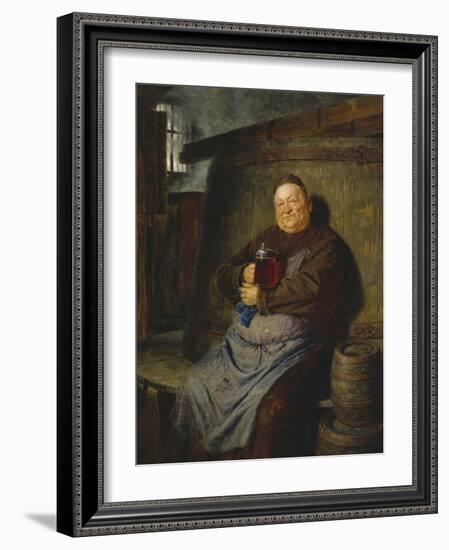 Brother Master Brewer in the Beer Cellar, 1902-Eduard Grutzner-Framed Giclee Print