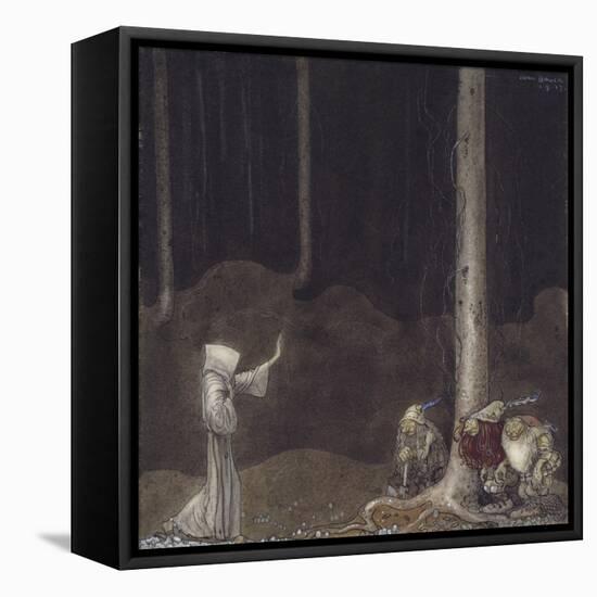 Brother St. Martin and the Three Trolls, 1913-John Bauer-Framed Premier Image Canvas