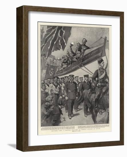 Brother Tars, a British Welcome to German Sailors at Dover-William T. Maud-Framed Giclee Print