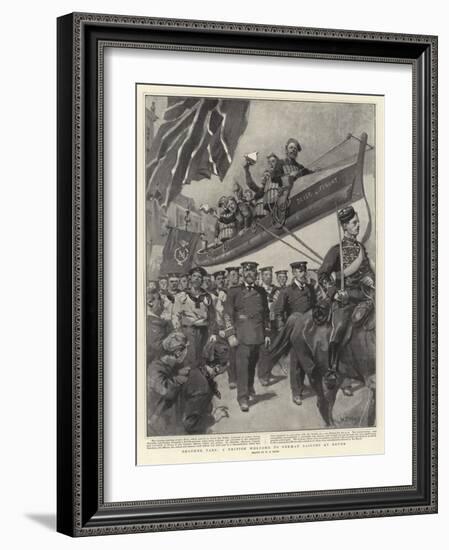 Brother Tars, a British Welcome to German Sailors at Dover-William T. Maud-Framed Giclee Print