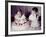 Brother Watches His Sister Blow Out Candles on Birthday Cake, Ca. 1956-null-Framed Photographic Print