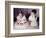 Brother Watches His Sister Blow Out Candles on Birthday Cake, Ca. 1956-null-Framed Photographic Print