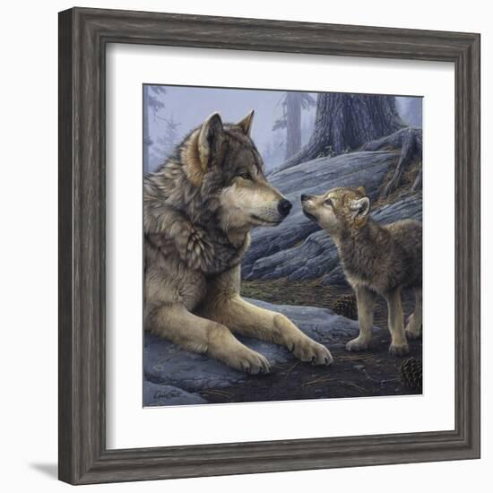 Brother Wolf (detail)-Daniel Smith-Framed Art Print