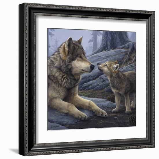 Brother Wolf (detail)-Daniel Smith-Framed Art Print