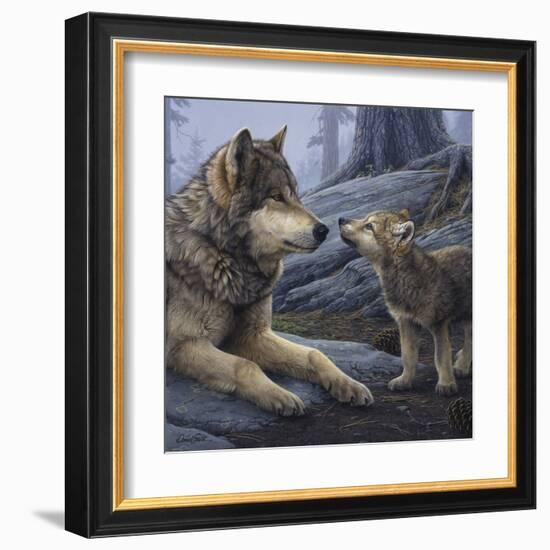 Brother Wolf (detail)-Daniel Smith-Framed Art Print