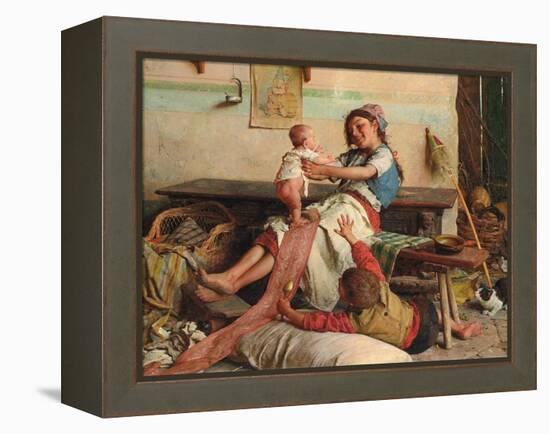 Brotherly Affection; Affetto Fraterno, C. 1900-Gaetano Chierici-Framed Premier Image Canvas