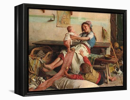 Brotherly Affection; Affetto Fraterno, C. 1900-Gaetano Chierici-Framed Premier Image Canvas