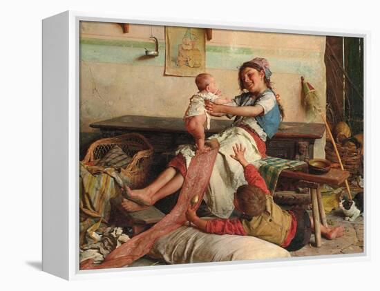 Brotherly Affection; Affetto Fraterno, C. 1900-Gaetano Chierici-Framed Premier Image Canvas