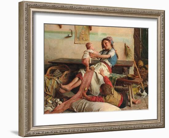 Brotherly Affection; Affetto Fraterno, C. 1900-Gaetano Chierici-Framed Giclee Print