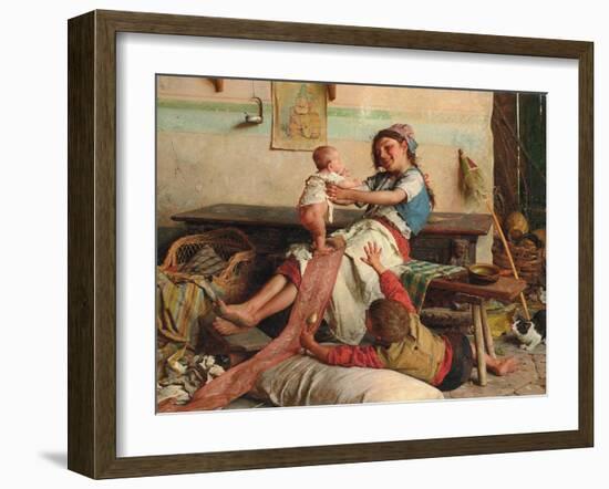 Brotherly Affection; Affetto Fraterno, C. 1900-Gaetano Chierici-Framed Giclee Print