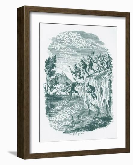 Brothers Grimm Children's and-George Cruikshank-Framed Giclee Print