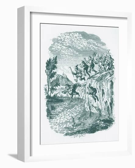 Brothers Grimm Children's and-George Cruikshank-Framed Giclee Print