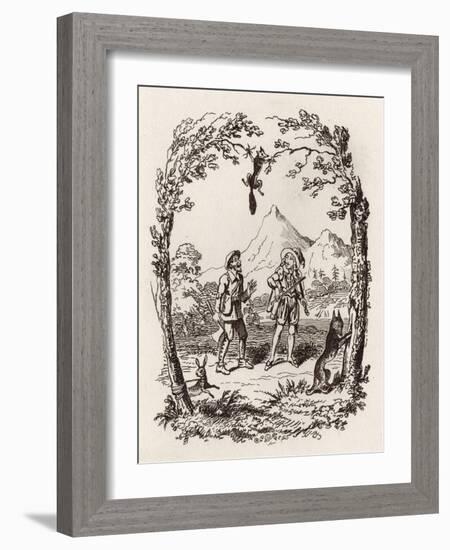 Brothers Grimm Children's and-George Cruikshank-Framed Giclee Print