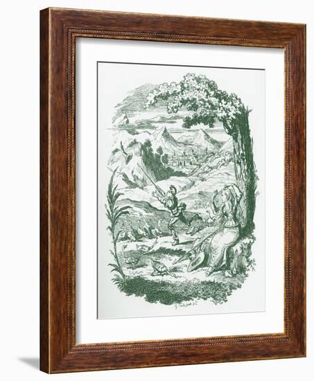 Brothers Grimm Children's and-George Cruikshank-Framed Giclee Print