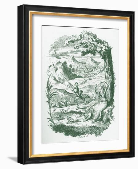 Brothers Grimm Children's and-George Cruikshank-Framed Giclee Print