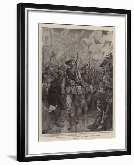 Brothers in Arms Meet Again, a Scene in the Strand-William T. Maud-Framed Giclee Print