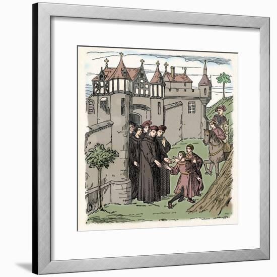 Brothers Polo set out from Constantinople with, Marco for China (c1300), 1912)-Unknown-Framed Giclee Print
